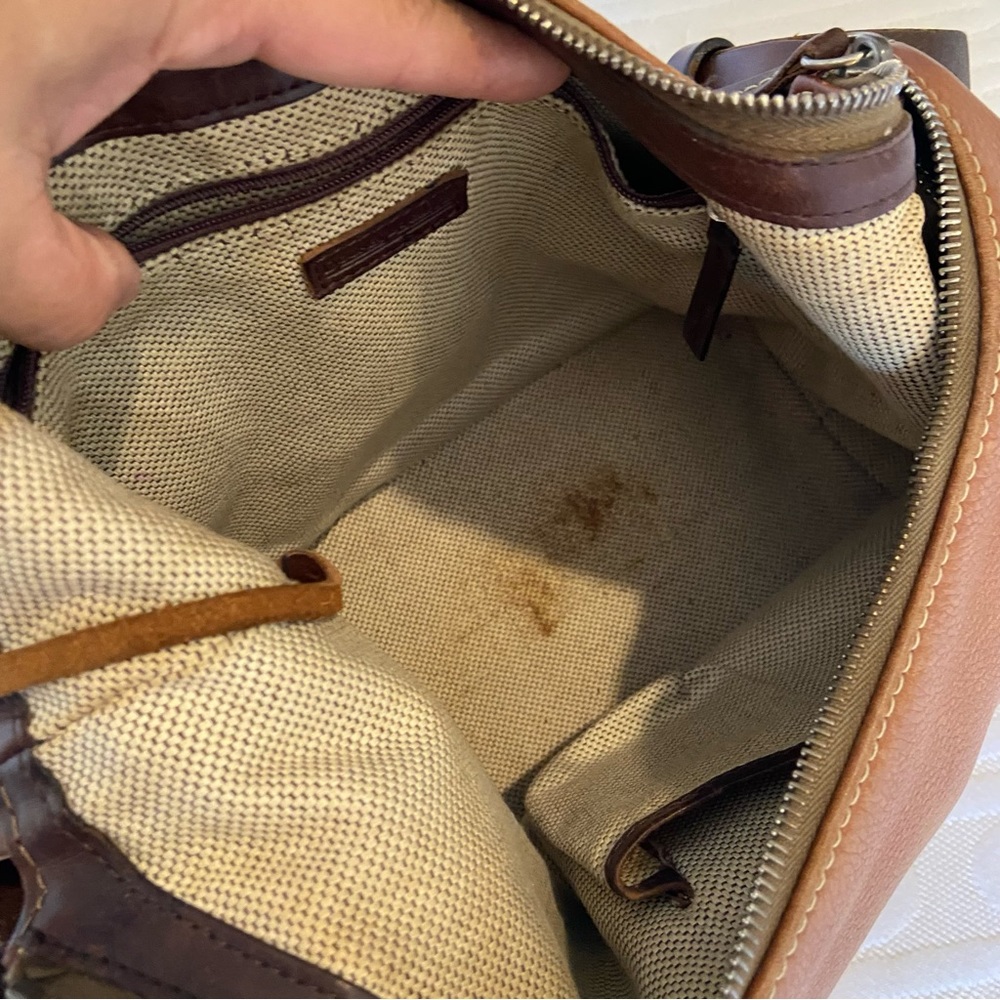 Dooney & Bourke 1975 Hobo Bag Baguette Purse Soft Leather Vintage Bohemian Brown - Picture 13 of 14